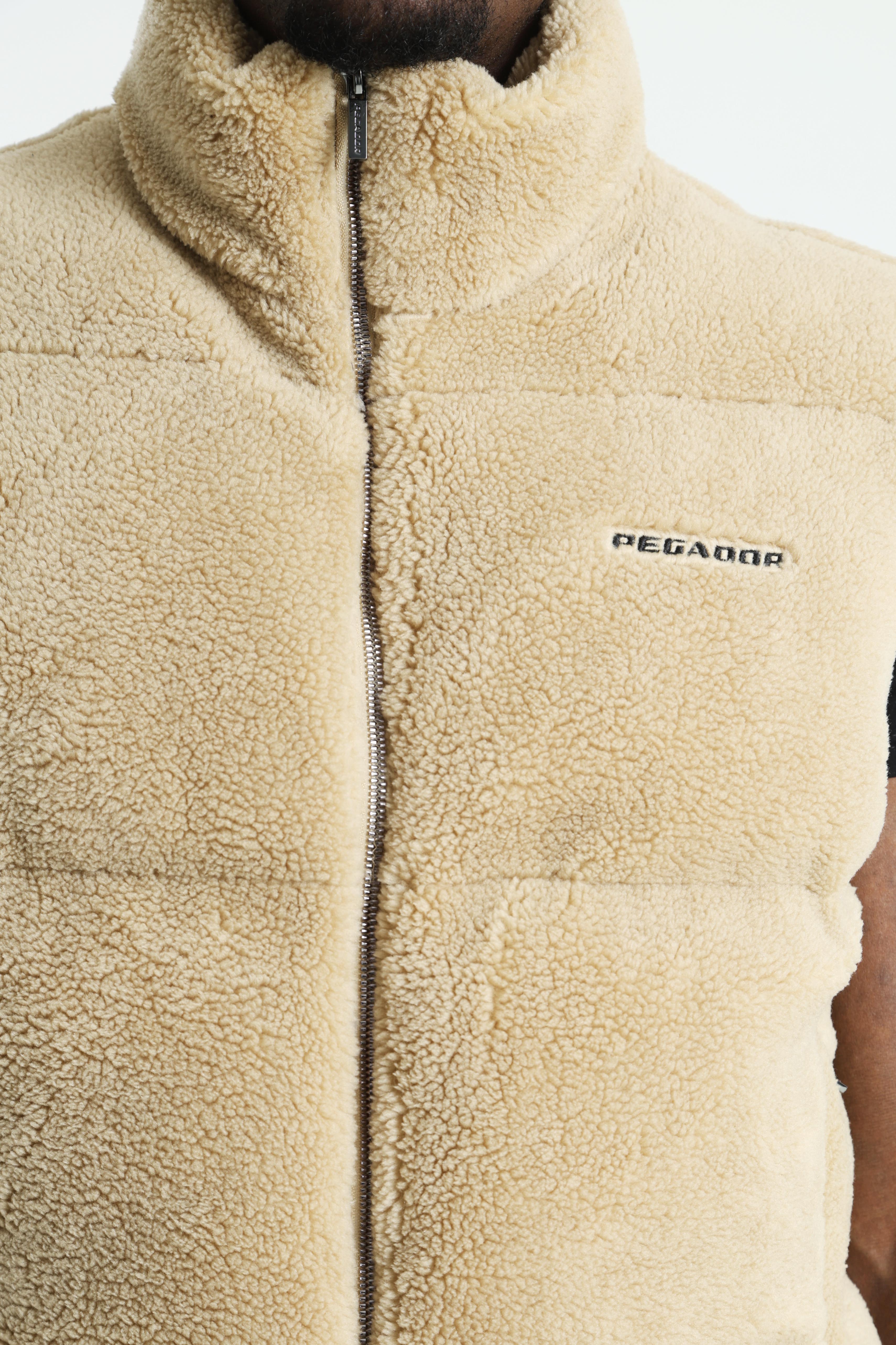Landin Teddy Puffer Gilet - Sand
