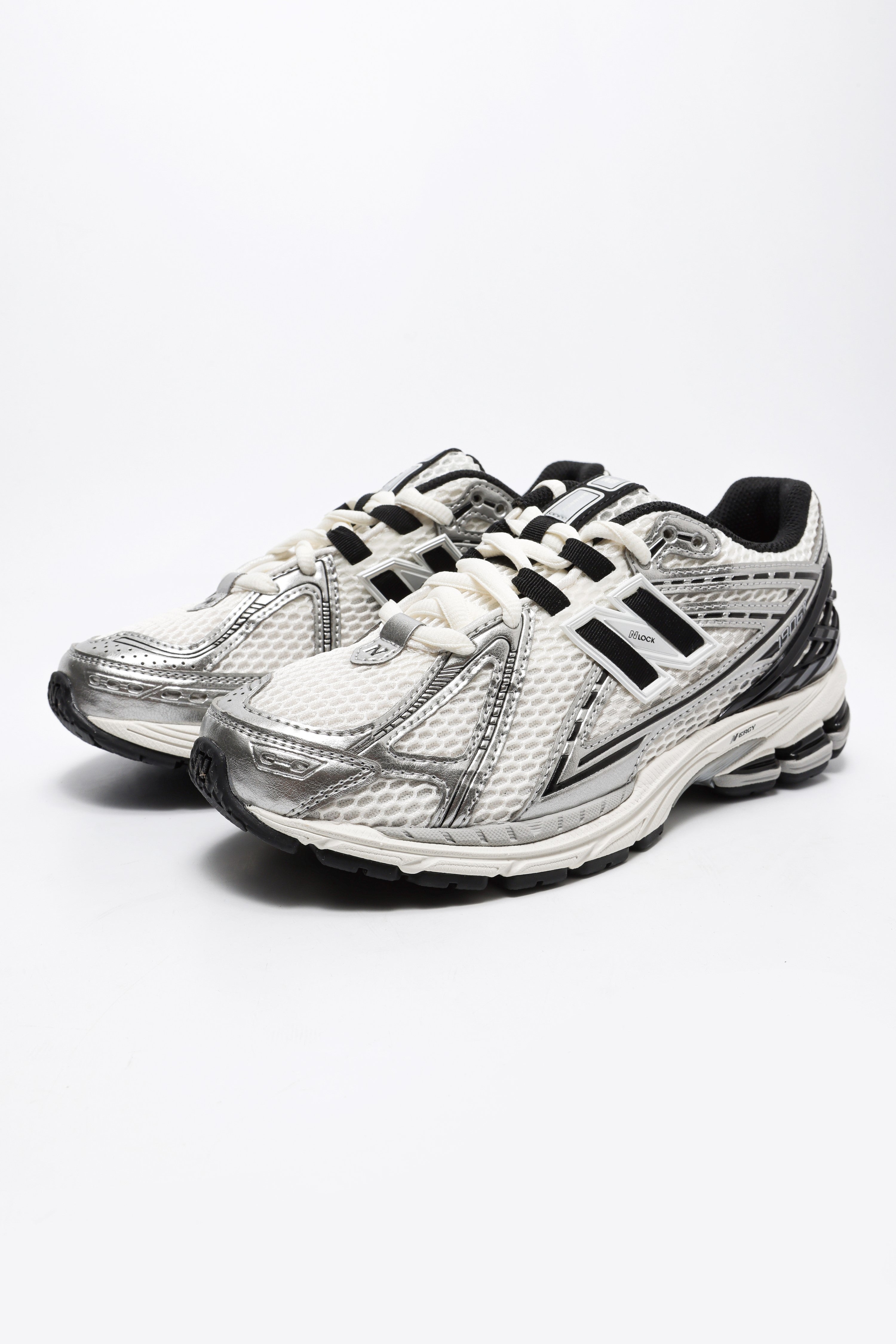 M1906 Sneaker - Sea Salt + Silver Metallic + Black
