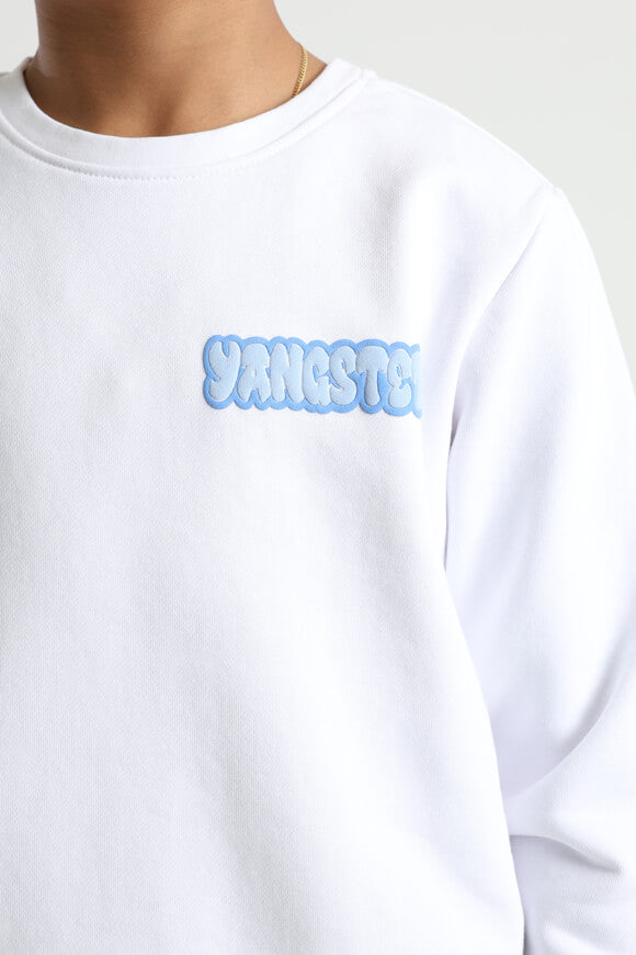 Sweatshirt - White + light blue