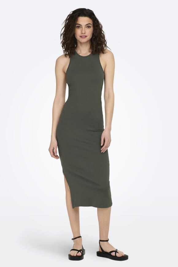 Belfast ribbed midi dress - Beluga