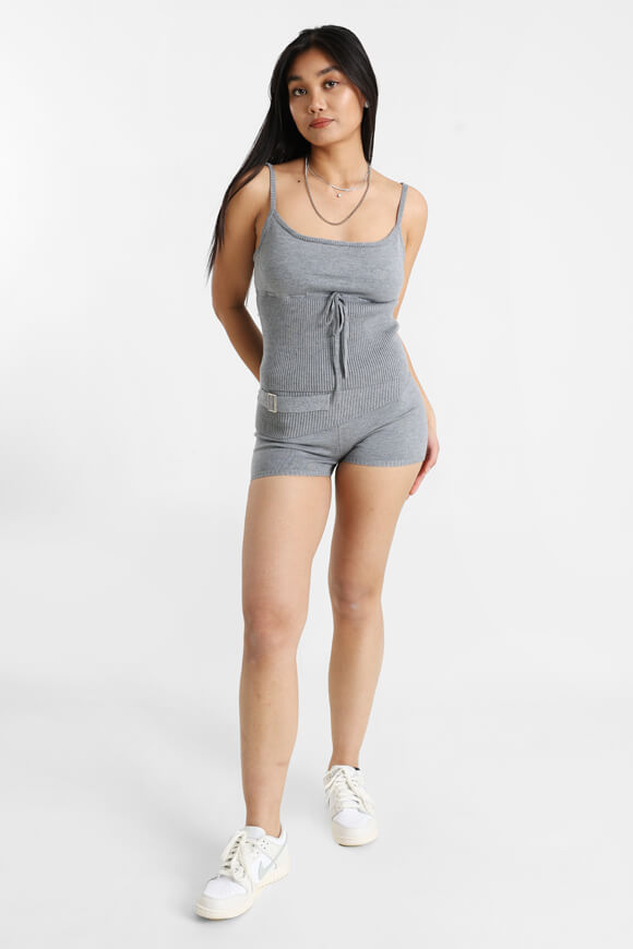 Pantaloncini in maglia - Grigio screziato