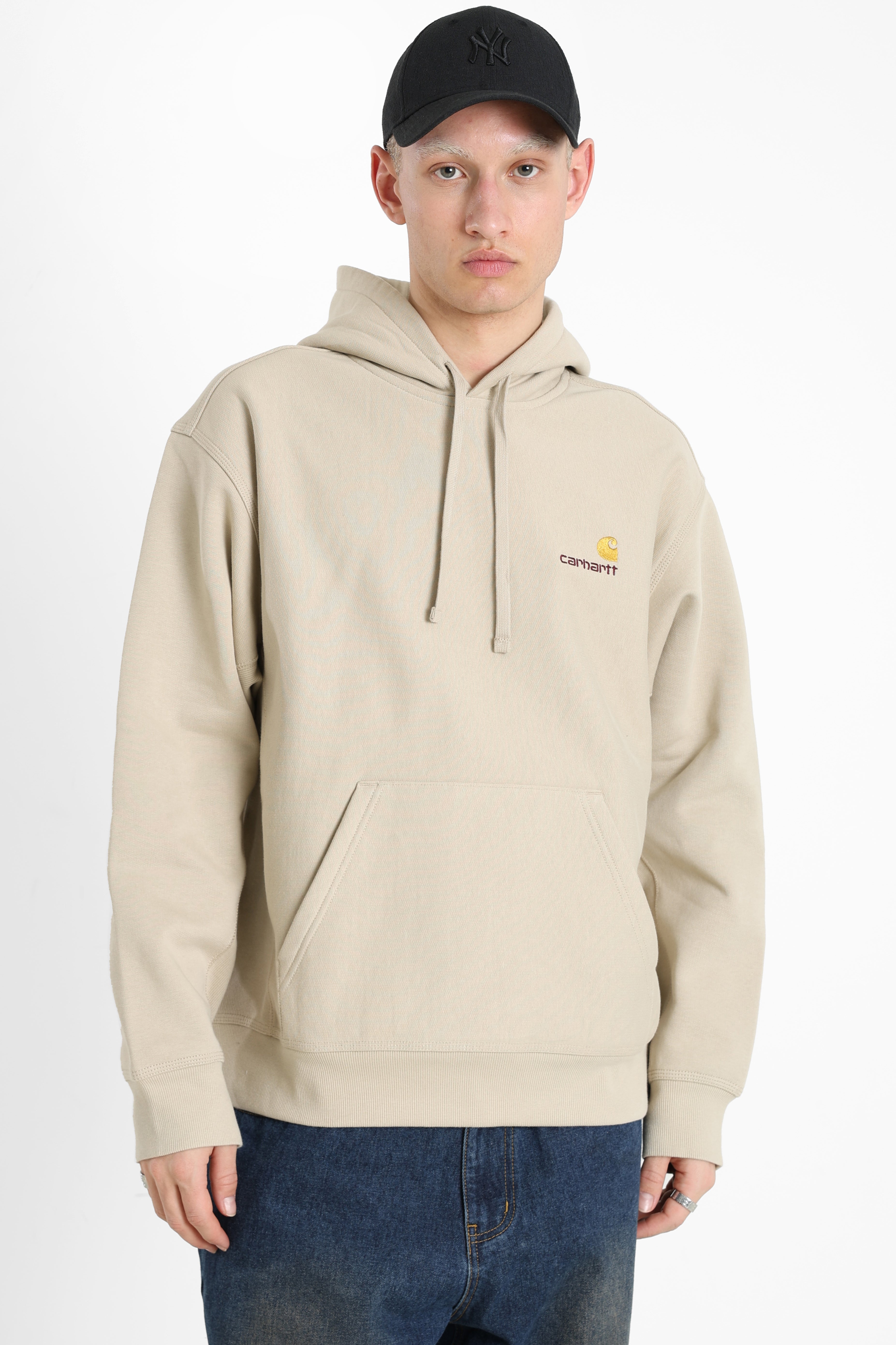 American Script Oversize Kapuzensweatshirt - Fleur De Sel