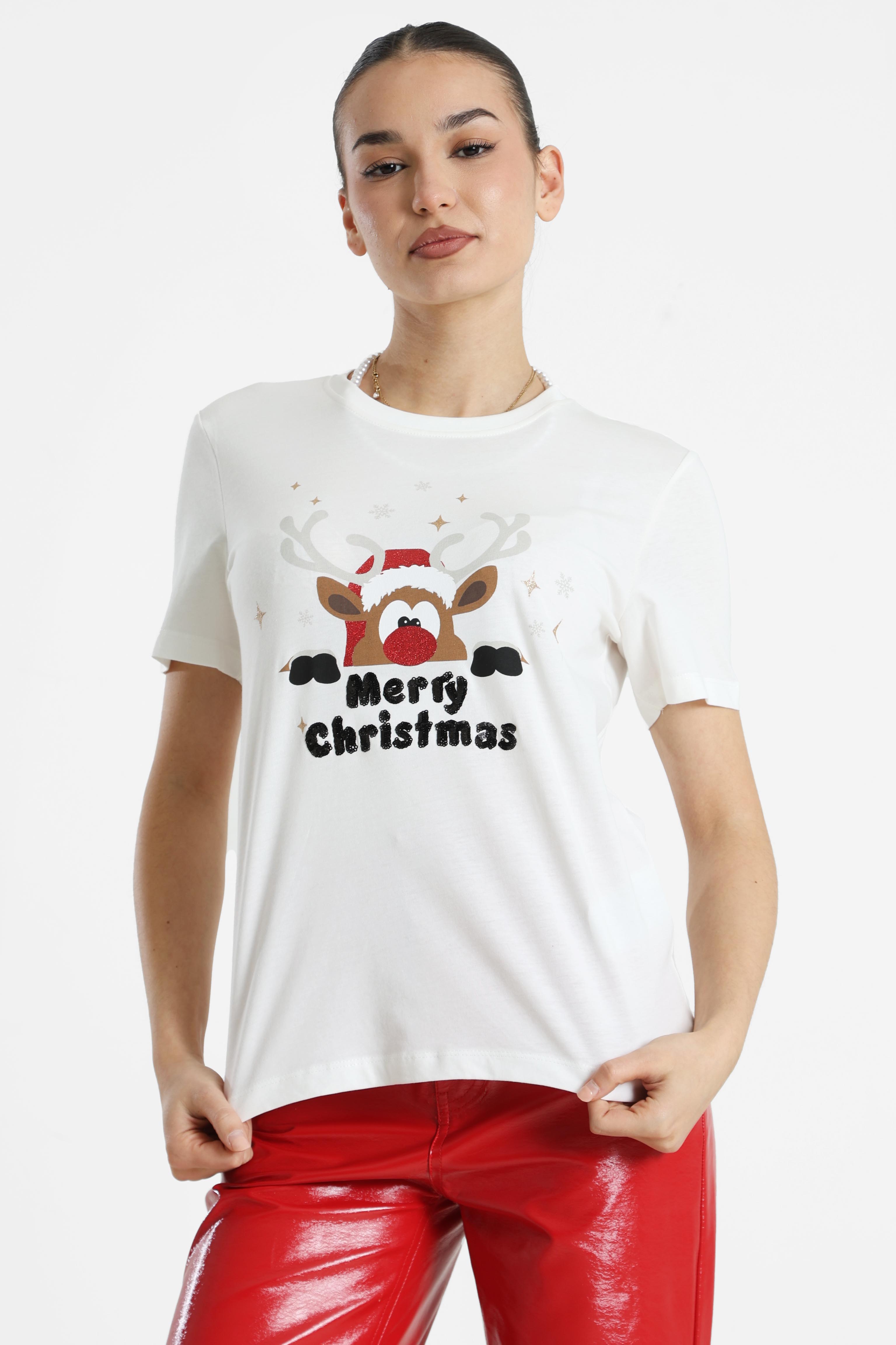 Weihnachts-T-Shirt - Cloud Dancer