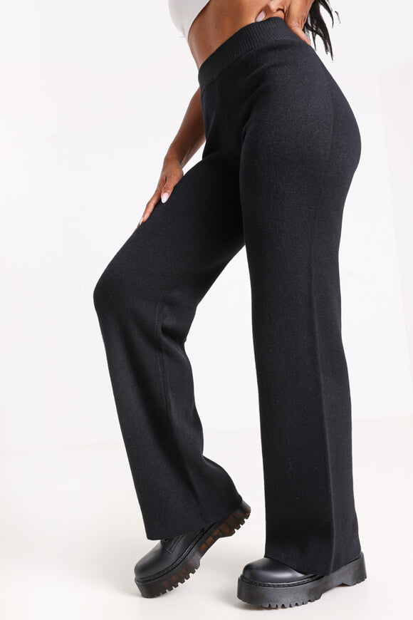 Wide Leg pantalon en tricot - Noir