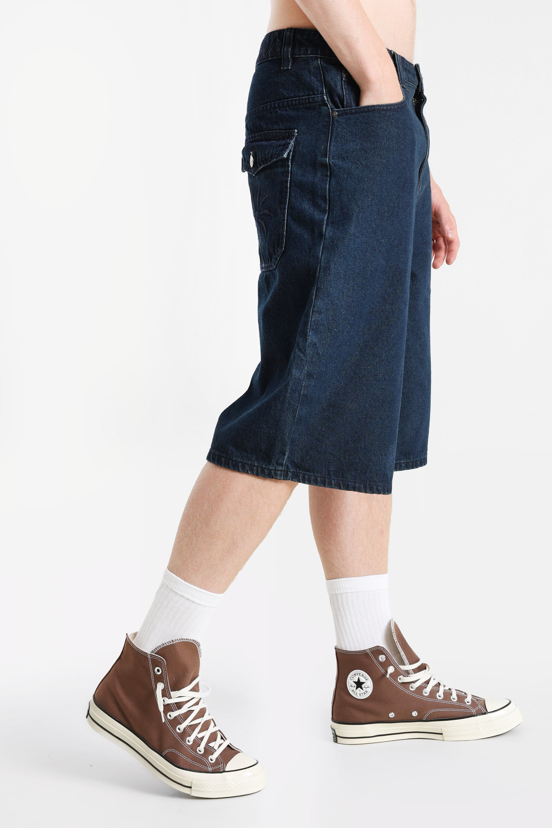 Bermuda in denim - Bleu foncé