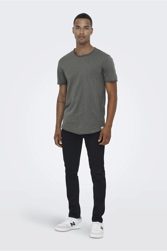 ONSBENNE LONGY T-Shirt - Castor Grey