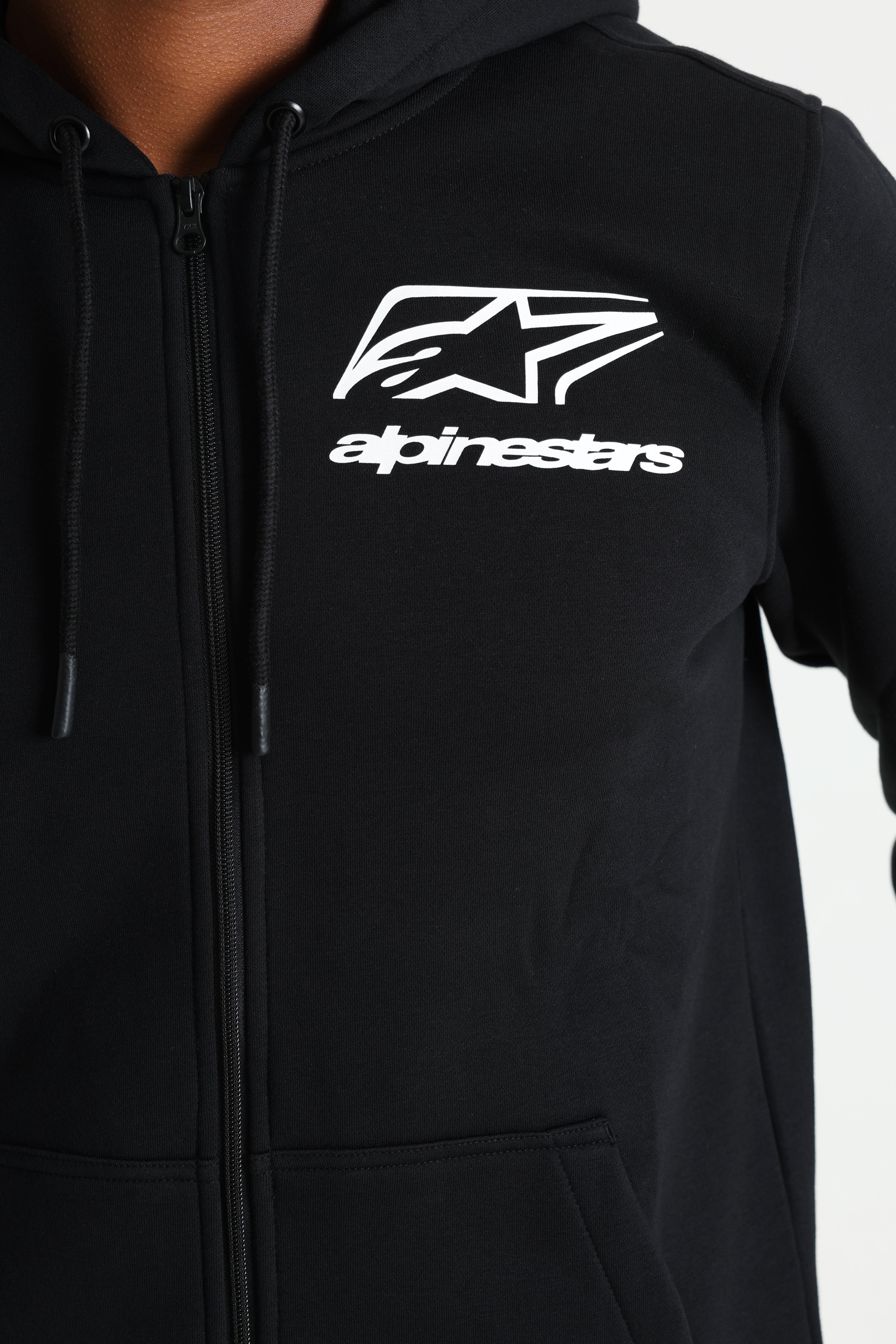 Hooded zip-up sweatshirt design - Black