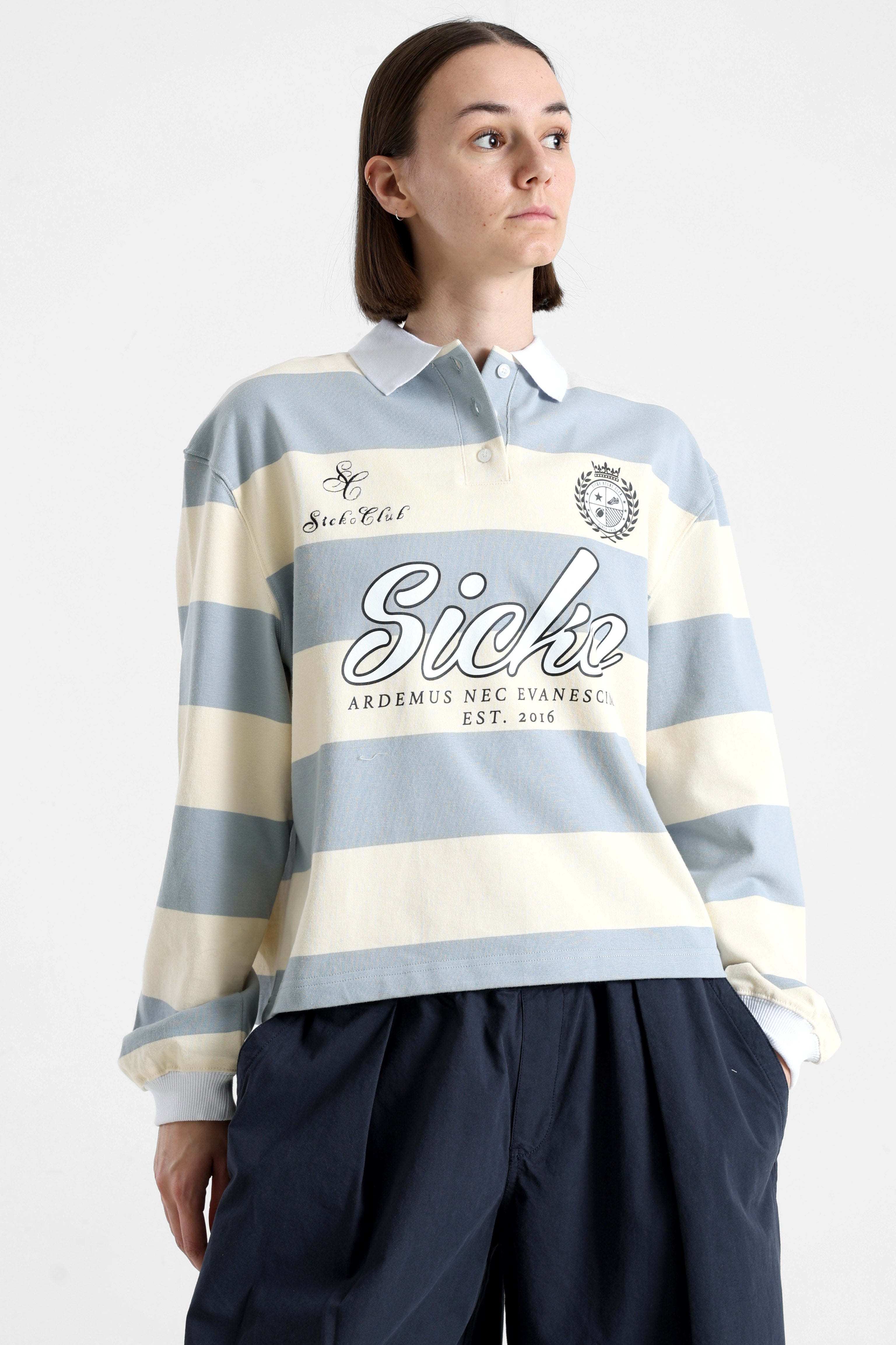 Sweatshirt - Bleu clair + Beige clair
