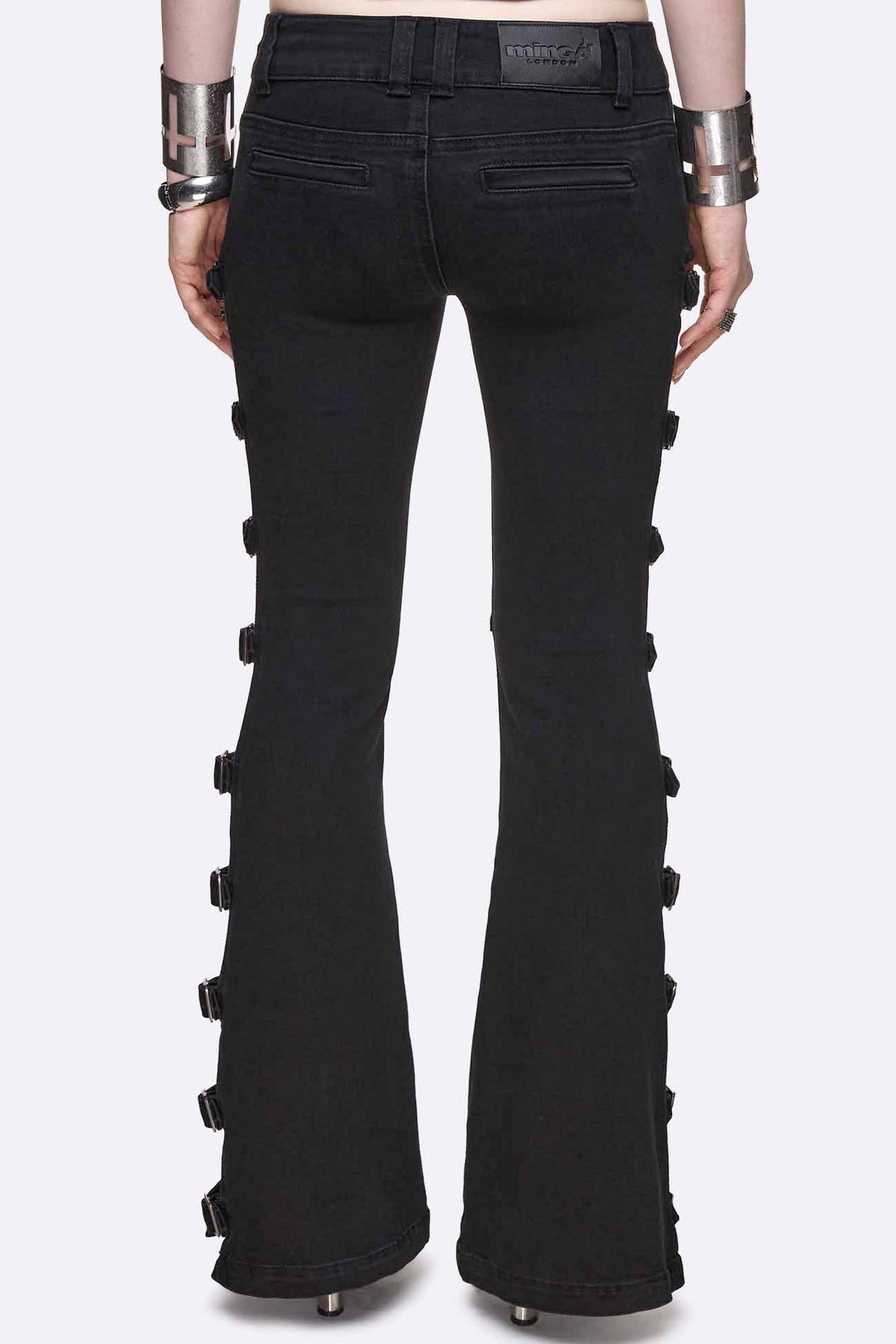 Imogen Buckle flare jeans - Black