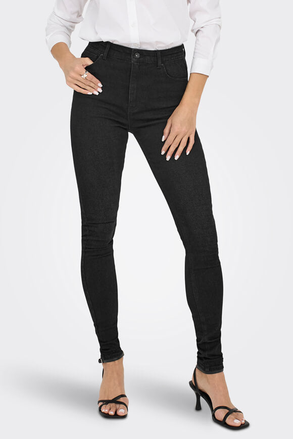 Druna High Waist Skinny Jeans L32 - Black