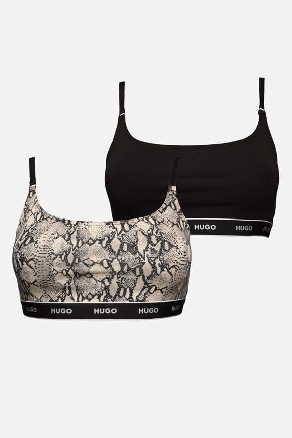Doppelpack Bralettes - Beige + Black
