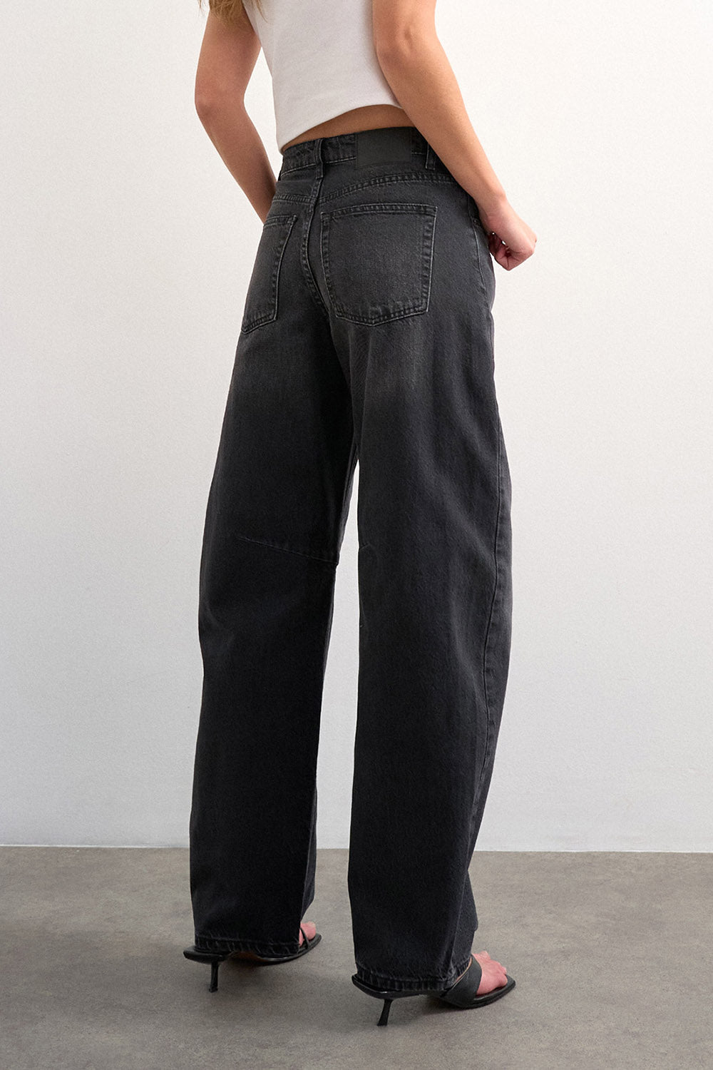 TSBARREL jeans a gamba dritta L32 - Black Washed