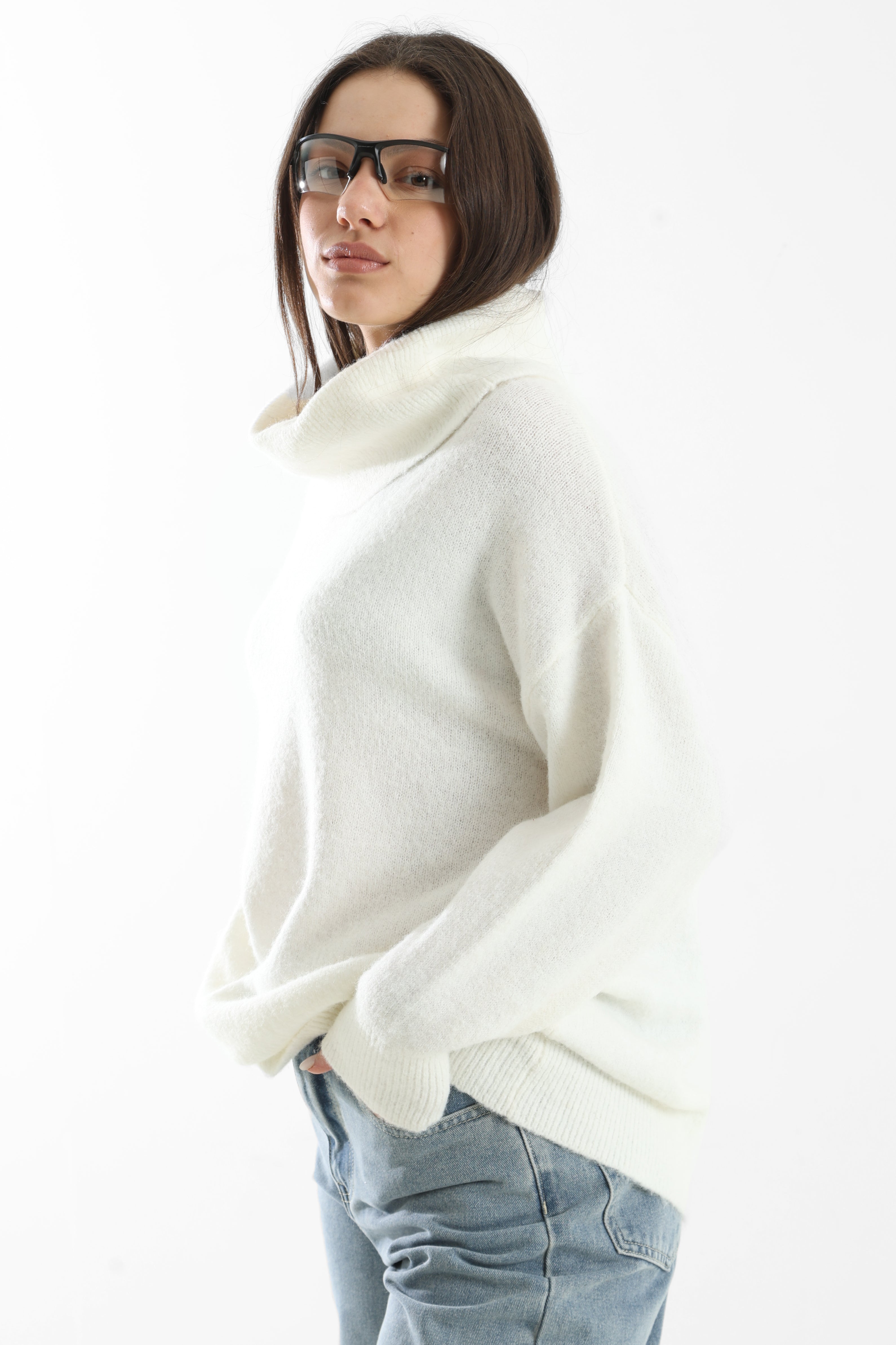 ONLAZU Maglione in maglia - Cloud Dancer
