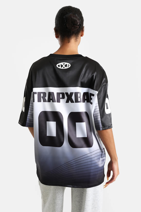 Satin Oversize T-Shirt - Schwarz + Weiss + Grau