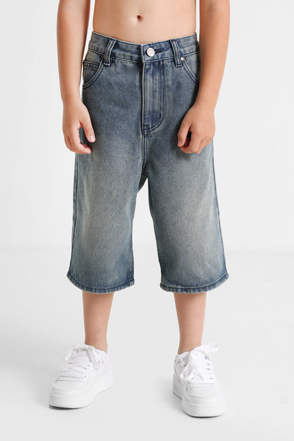 Short en jean baggy fit - Bleu medium usé