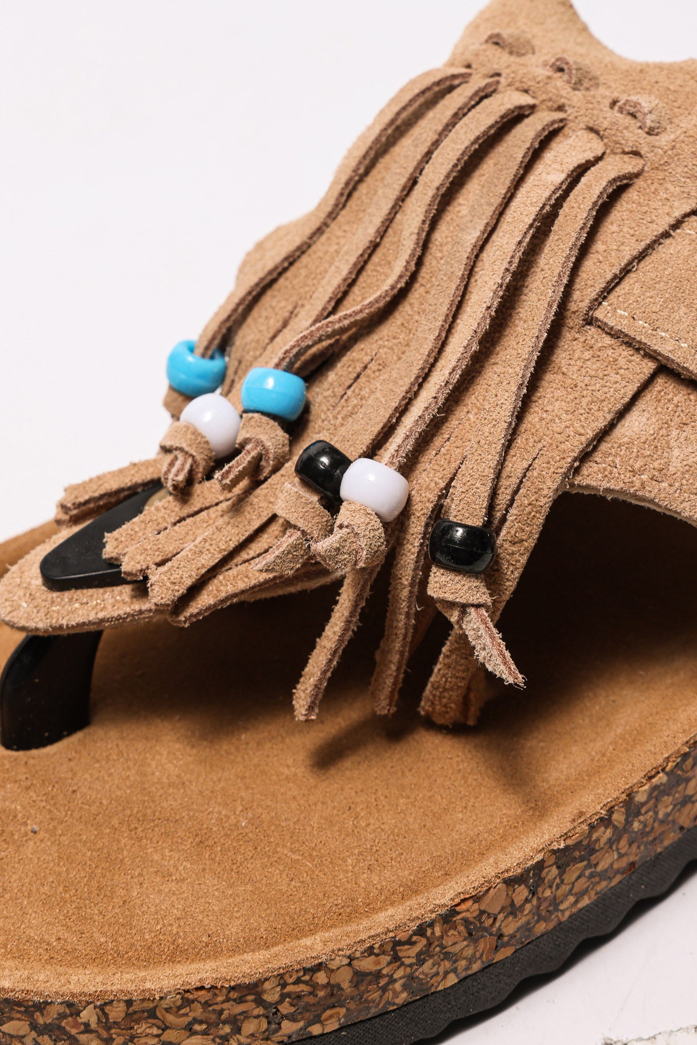 Fransen Flip Flops - Beige