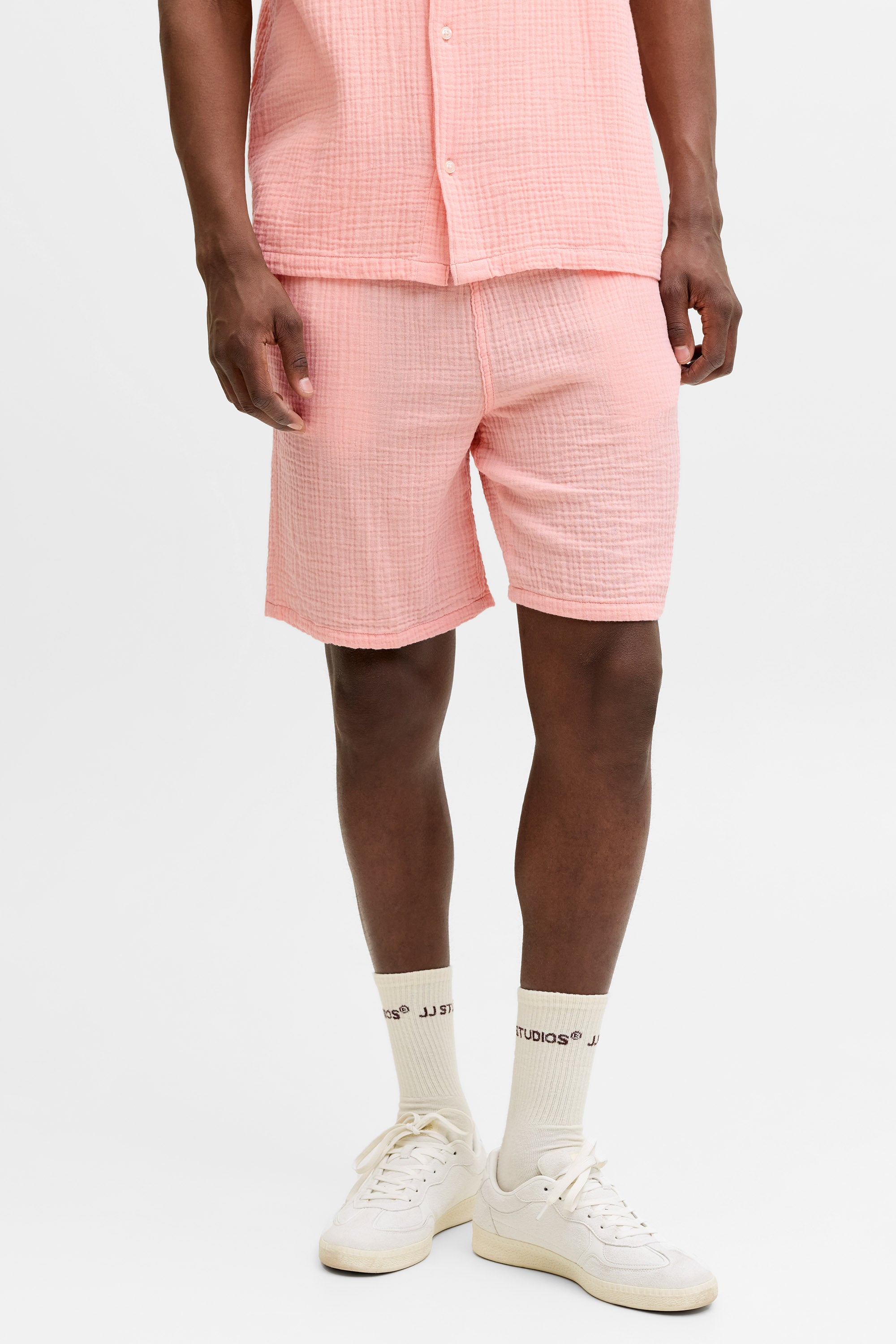 JPSTJAIDEN Musselin-Shorts - Peach Melba