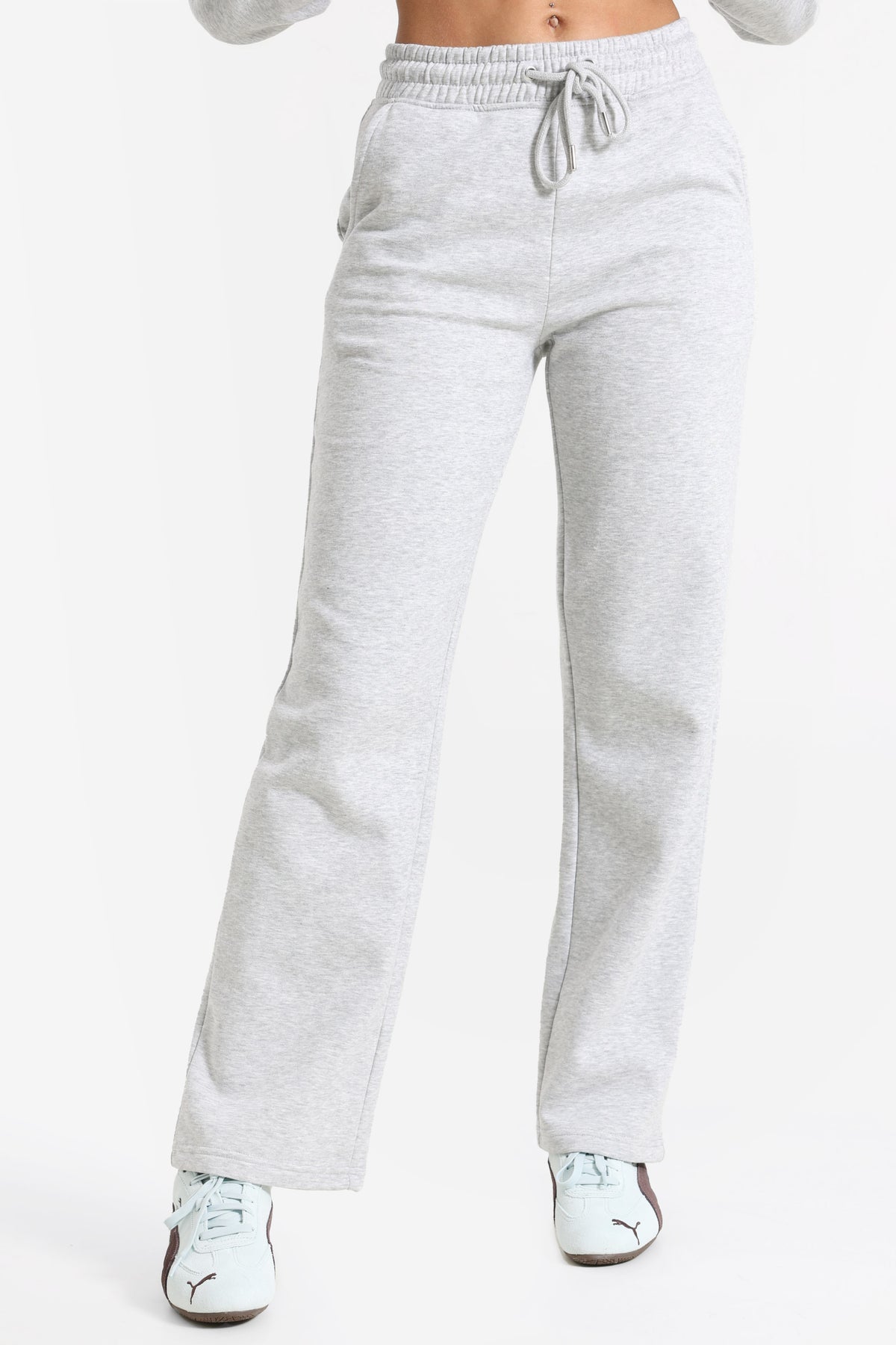 Pantaloni in felpa - Grigio mélange