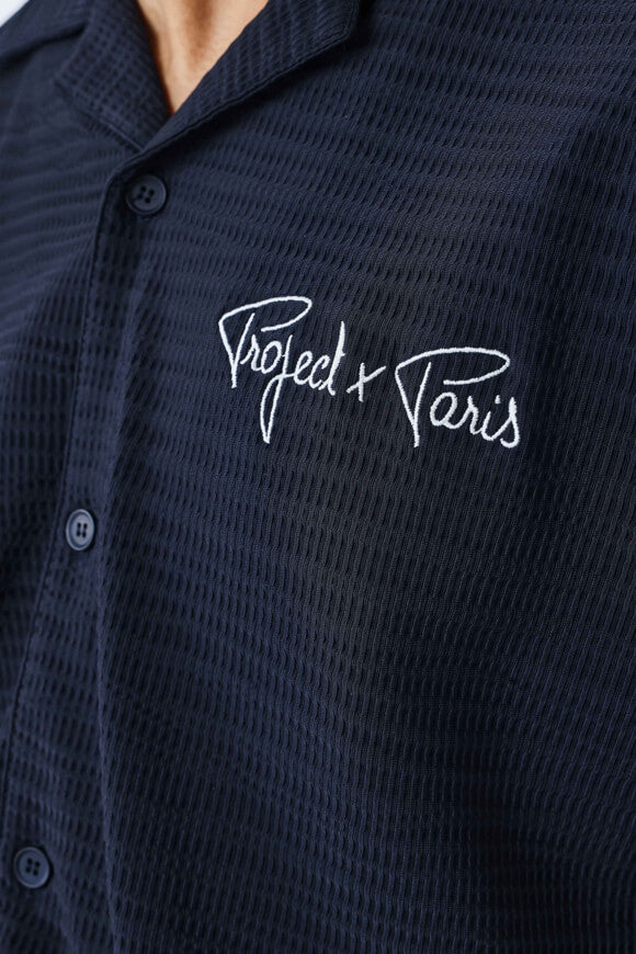 Strukturiertes Hemd - Dark Navy