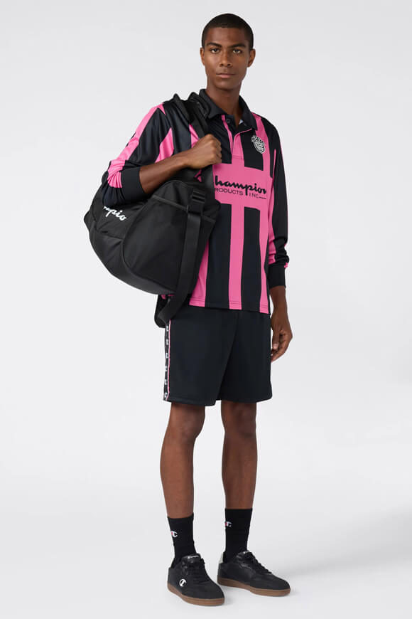Loose long-sleeve shirt - Black + Pink