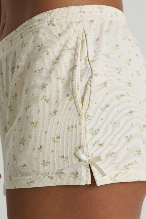 Fabric shorts - cream