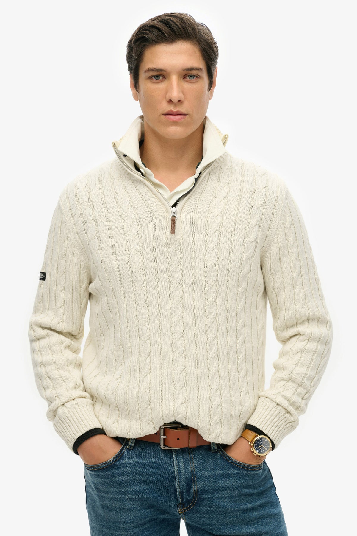 Preppy Strickpullover - Cream