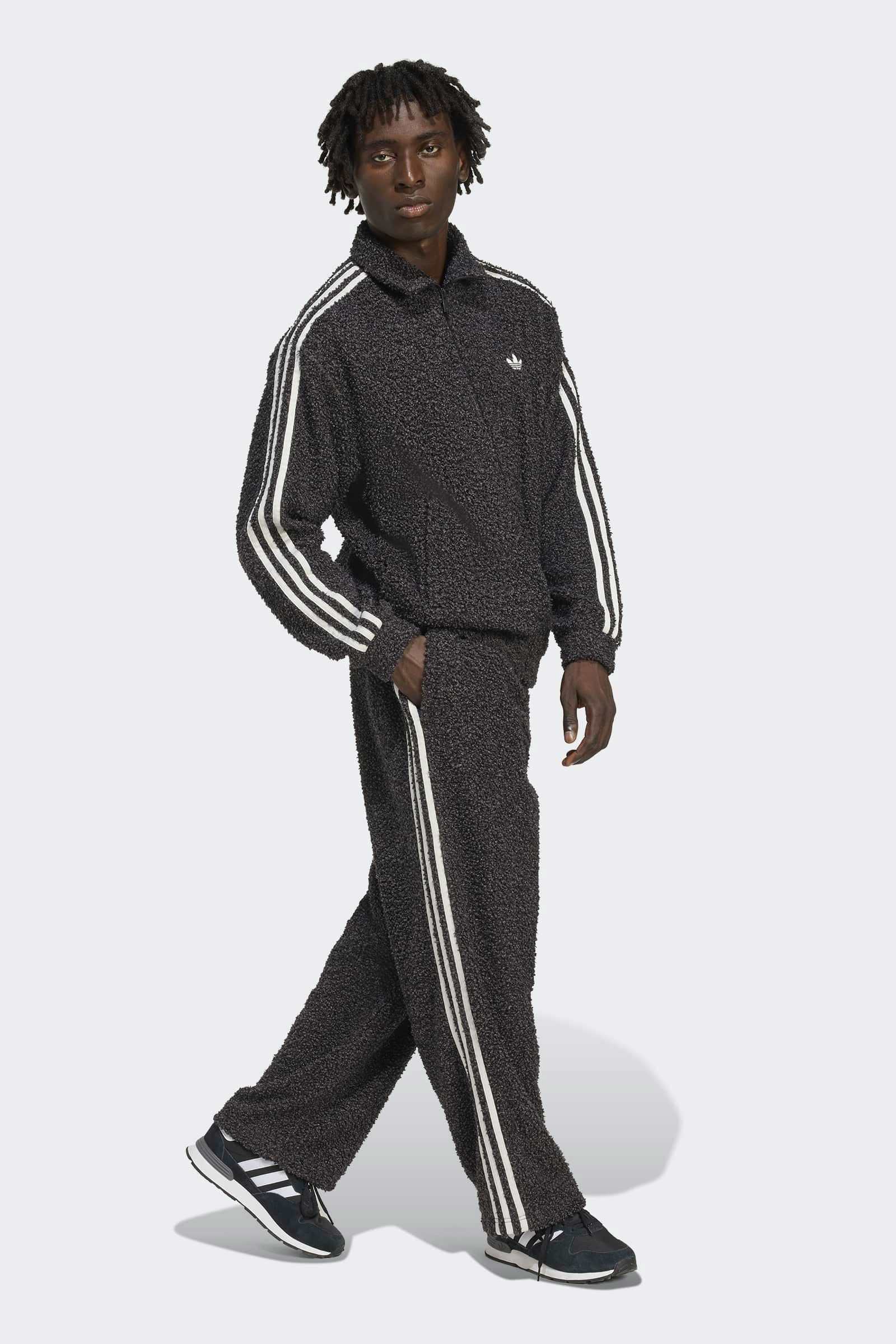 Pantaloni della tuta Firebird in bouclé peluche - Black