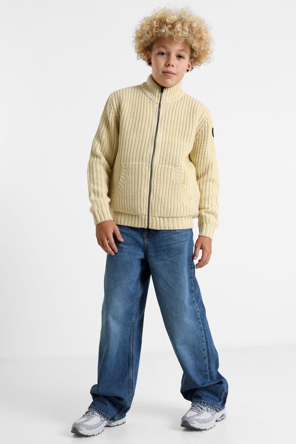 Crest knitted jacket - Light Beige