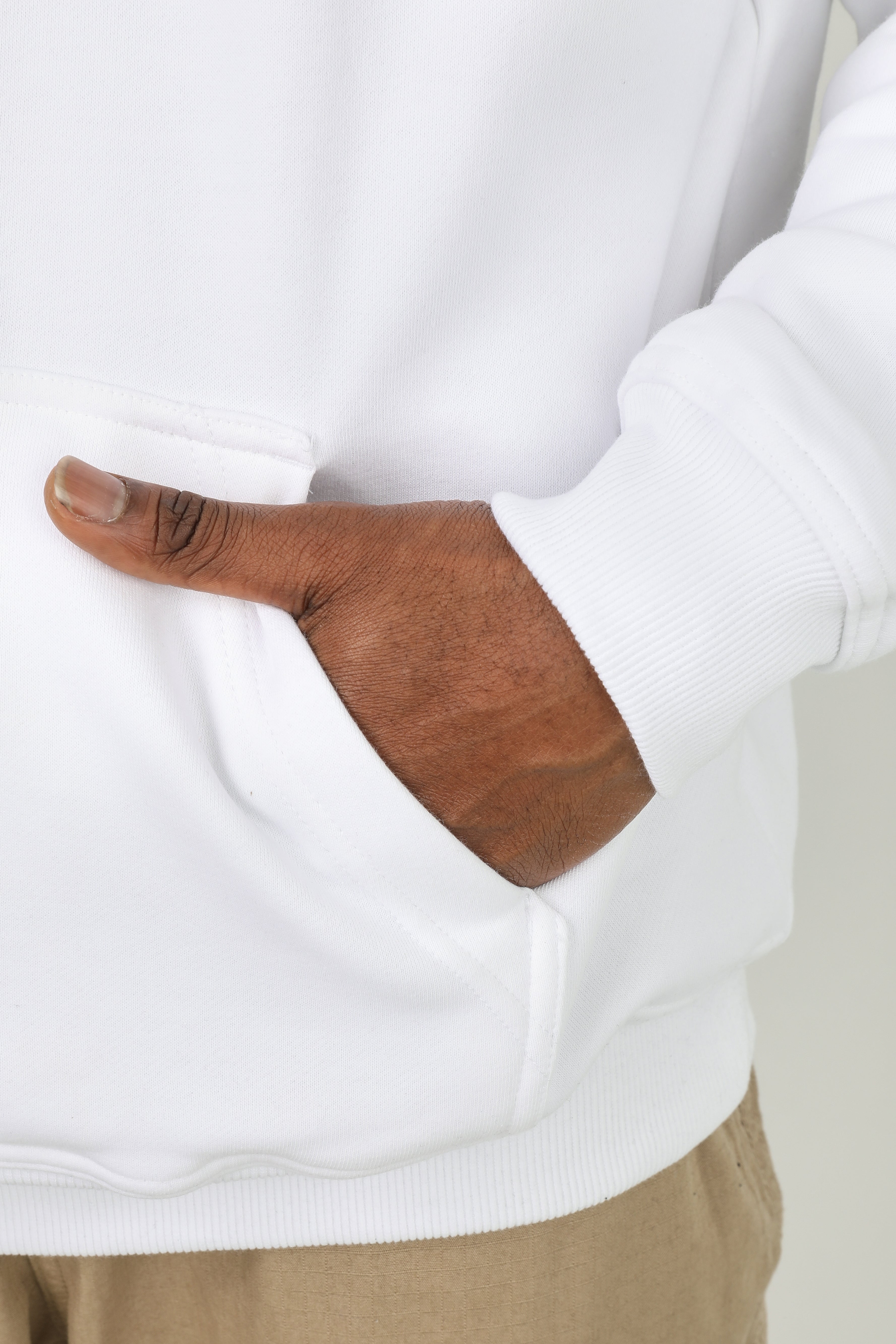 Felpa oversize con cappuccio - bianco