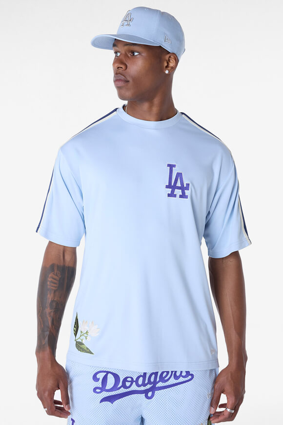 Maglietta oversize floreale MLB - Azzurro