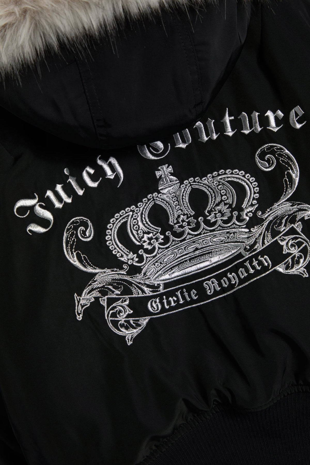 Camille short bomber jacket in twill - Black