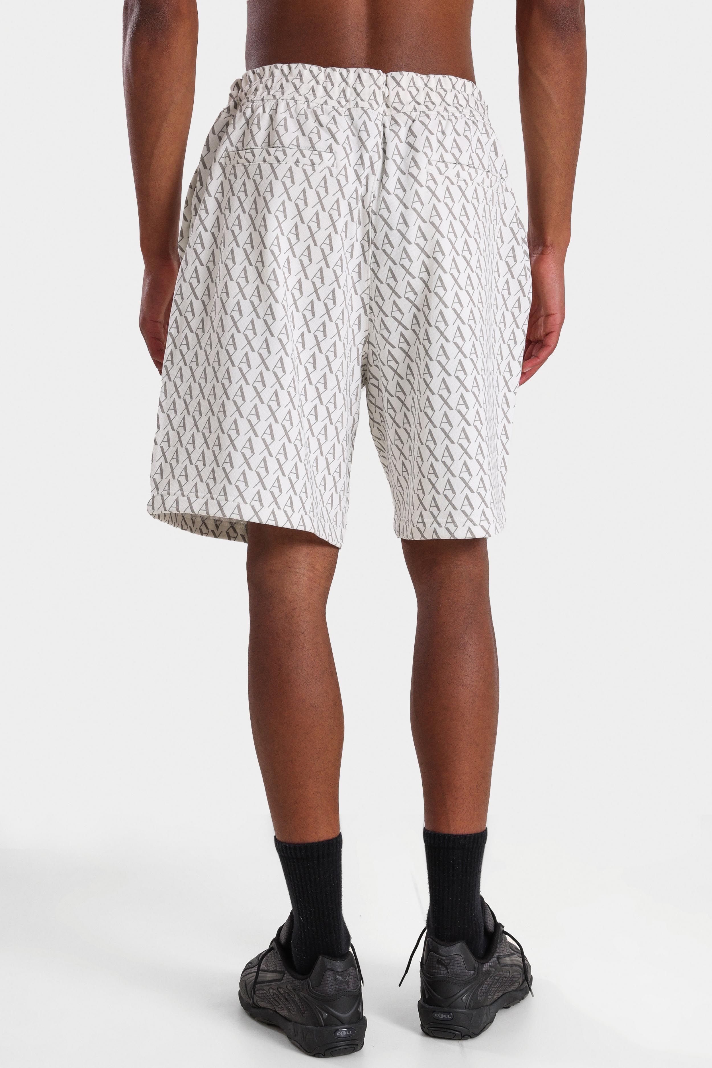 Short in felpa - Offwhite + Ash