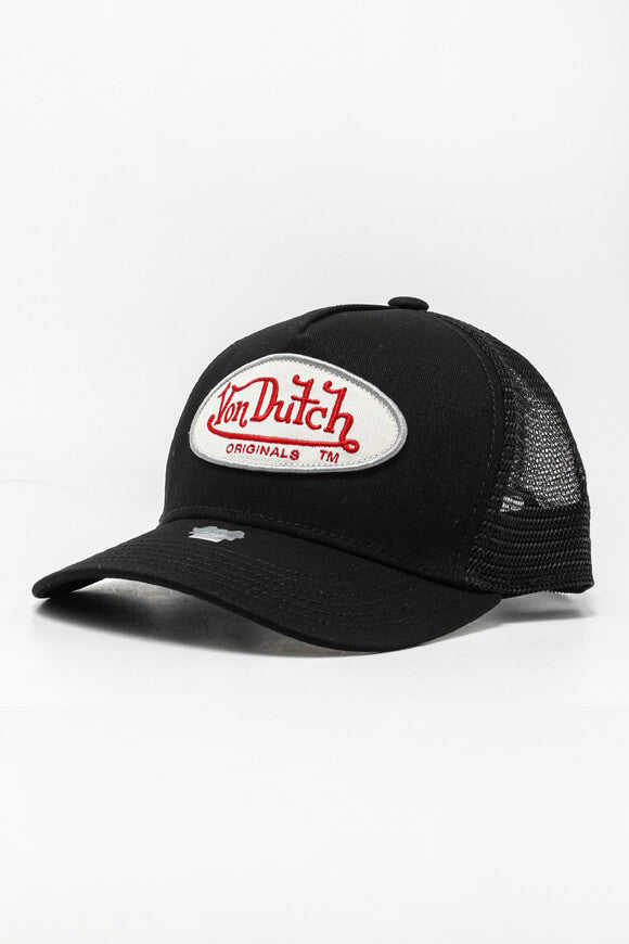 Boston Trucker Cap / Snapback - Black + White
