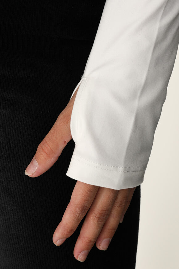 Crop Langarmshirt - Offwhite