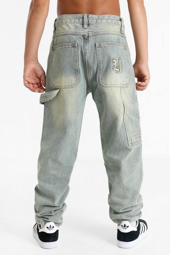 Baggy Fit Jeans - Gewaschen Blau