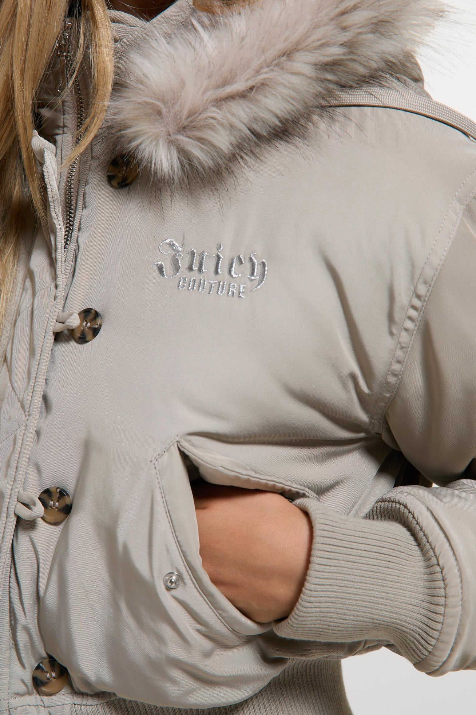 Camille short bomber jacket in twill - String