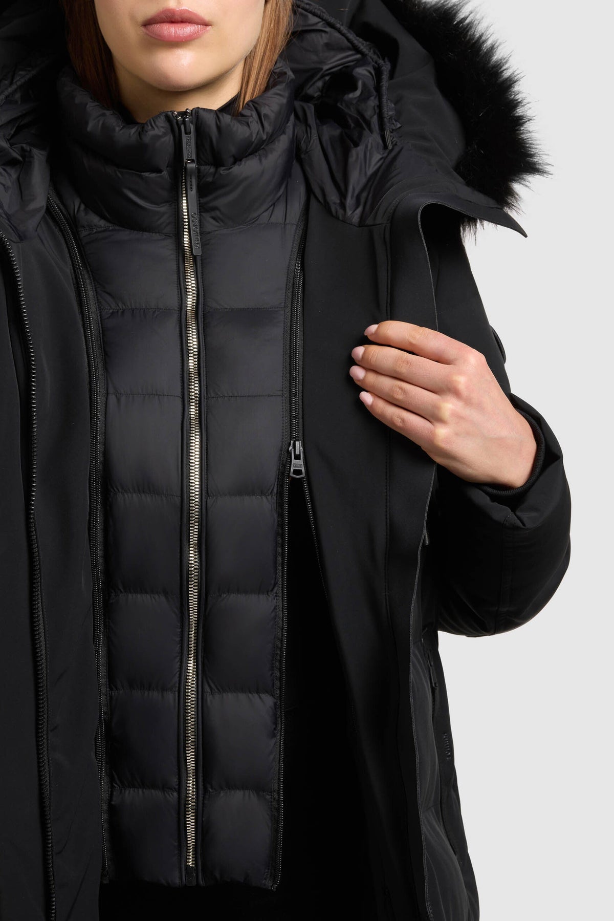 Pheadra manteau matelassé - Black