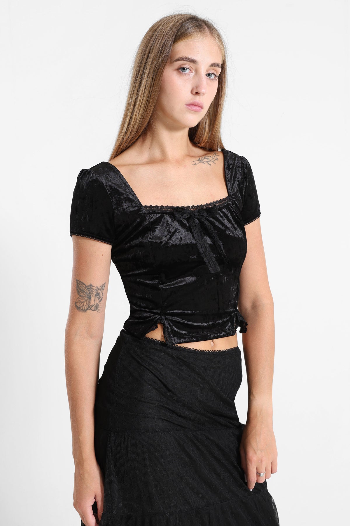 Samt Crop Top
