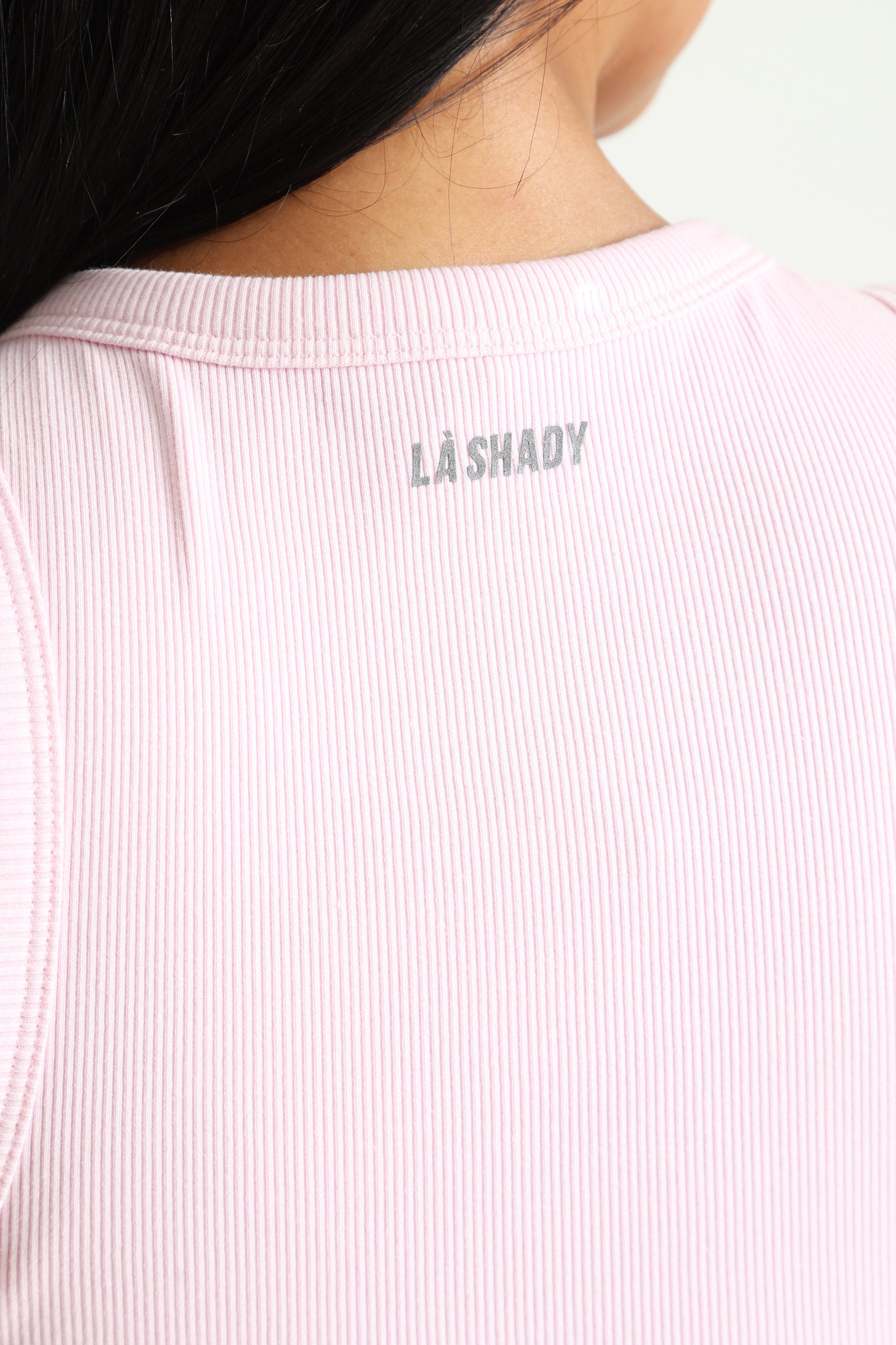 Débardeur court côtelé - Rose