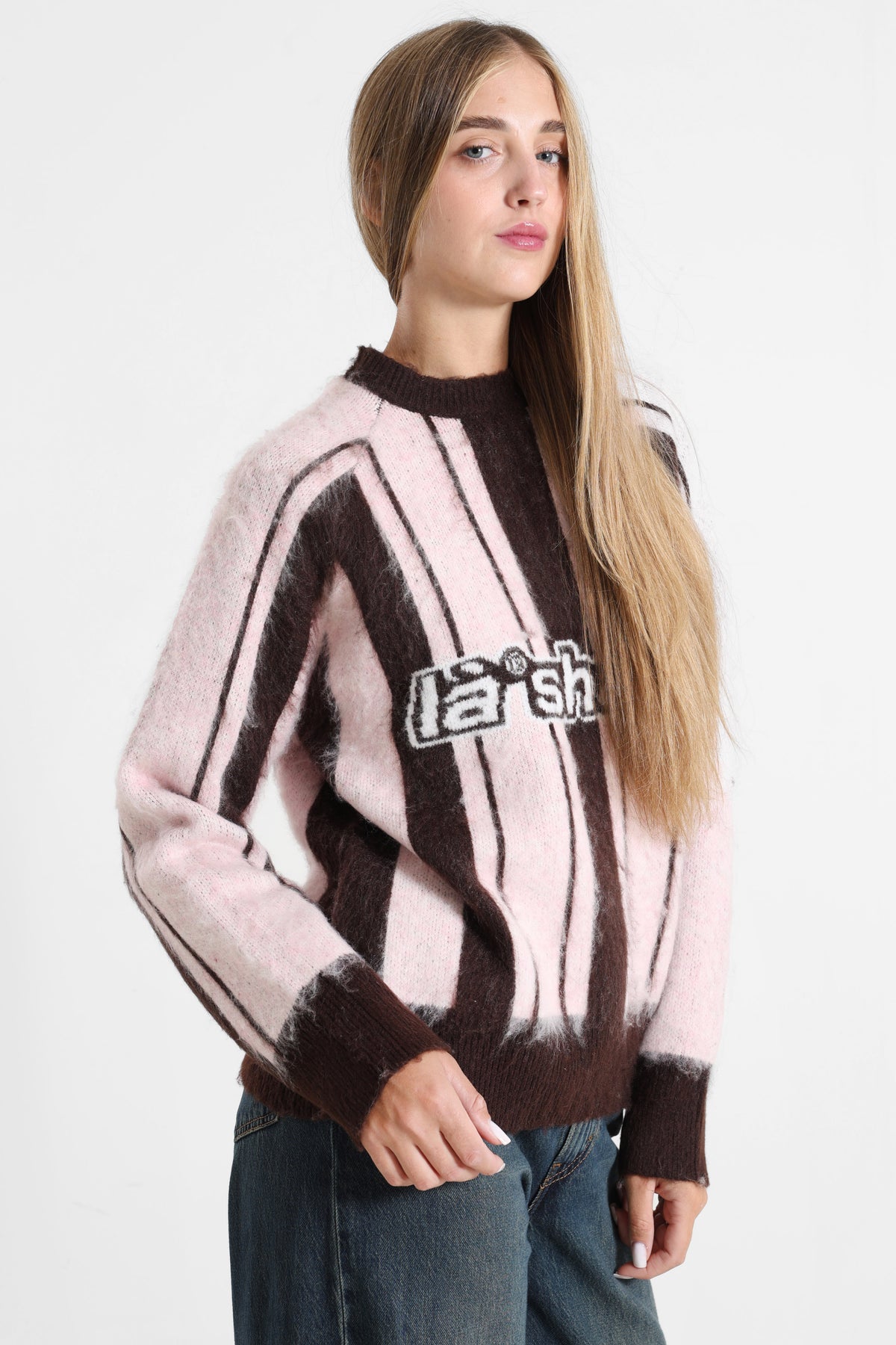 Pull ample en tricot poilu