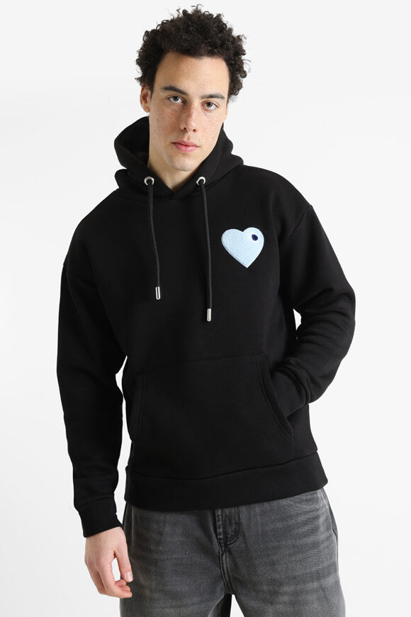 Heart Kapuzensweatshirt - Black
