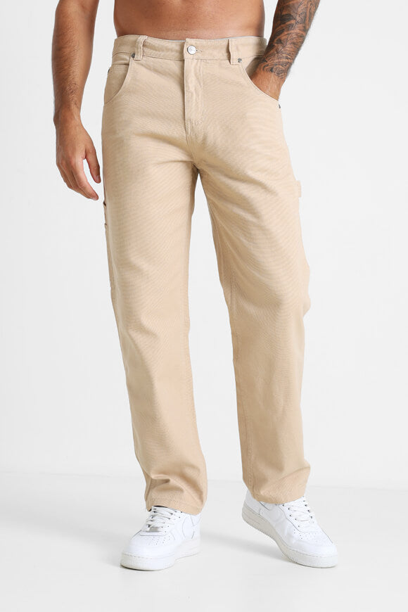 Relaxed Fit Jeans - Beige