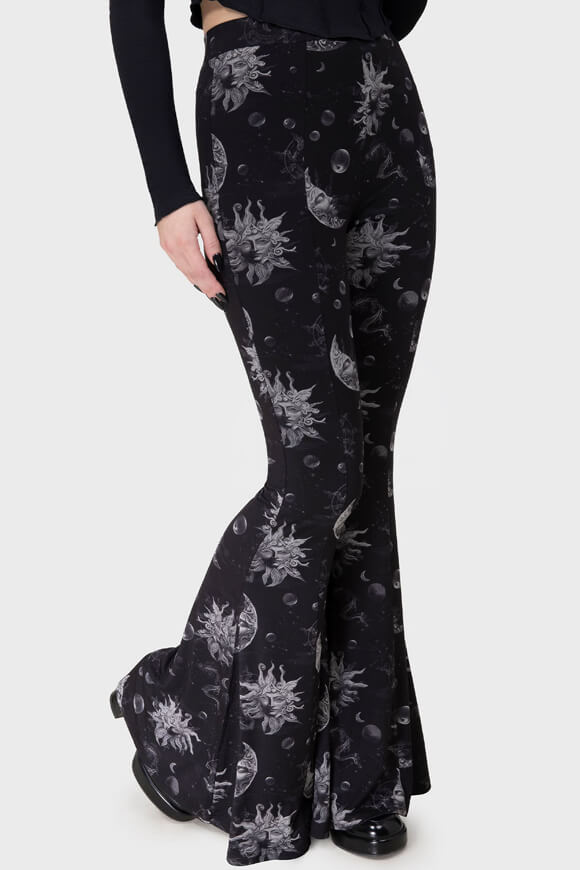 Azurement Bootcut Leggings - Black