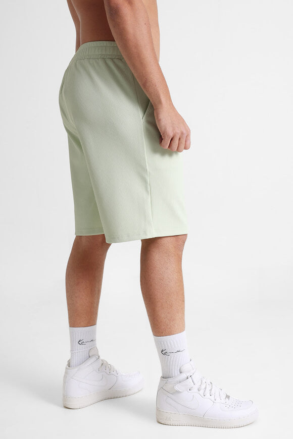 Strukturierte Stoffshorts - Hellgrün