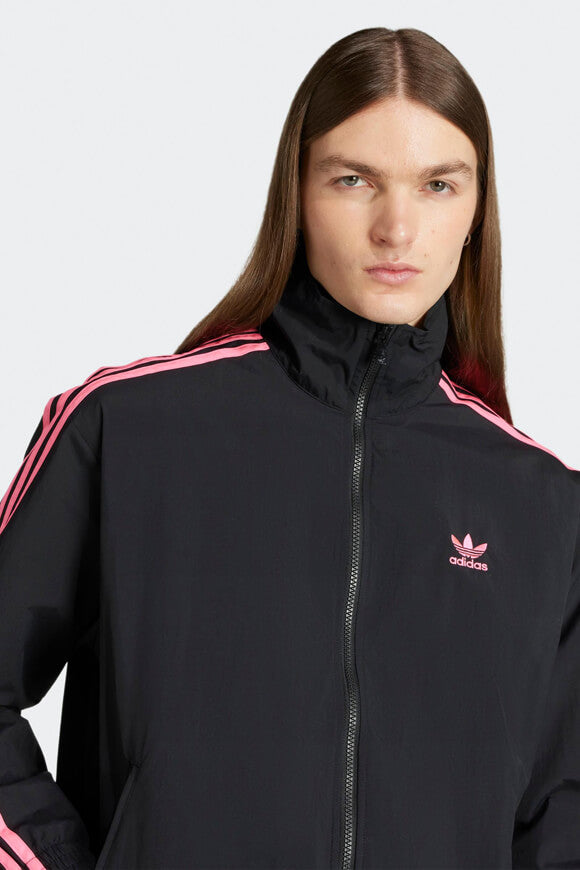 Veste de survêtement Woven Firebird Oversize - Black + Lucid Pink