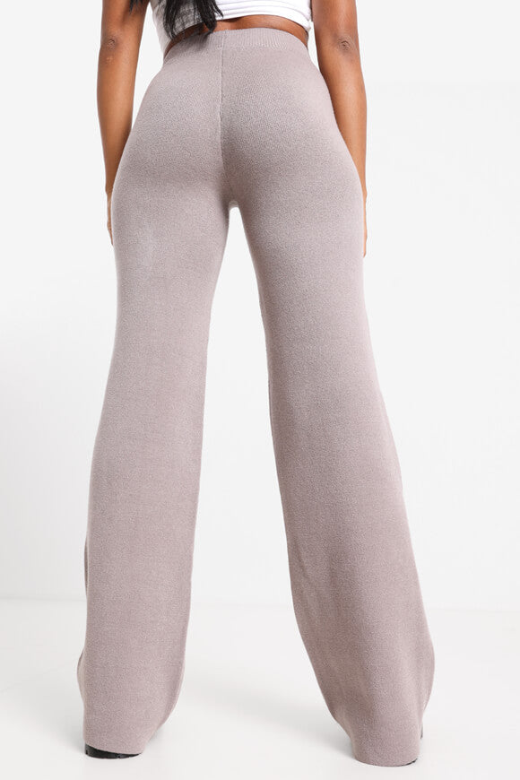 Pantalon en maille large - Taupe