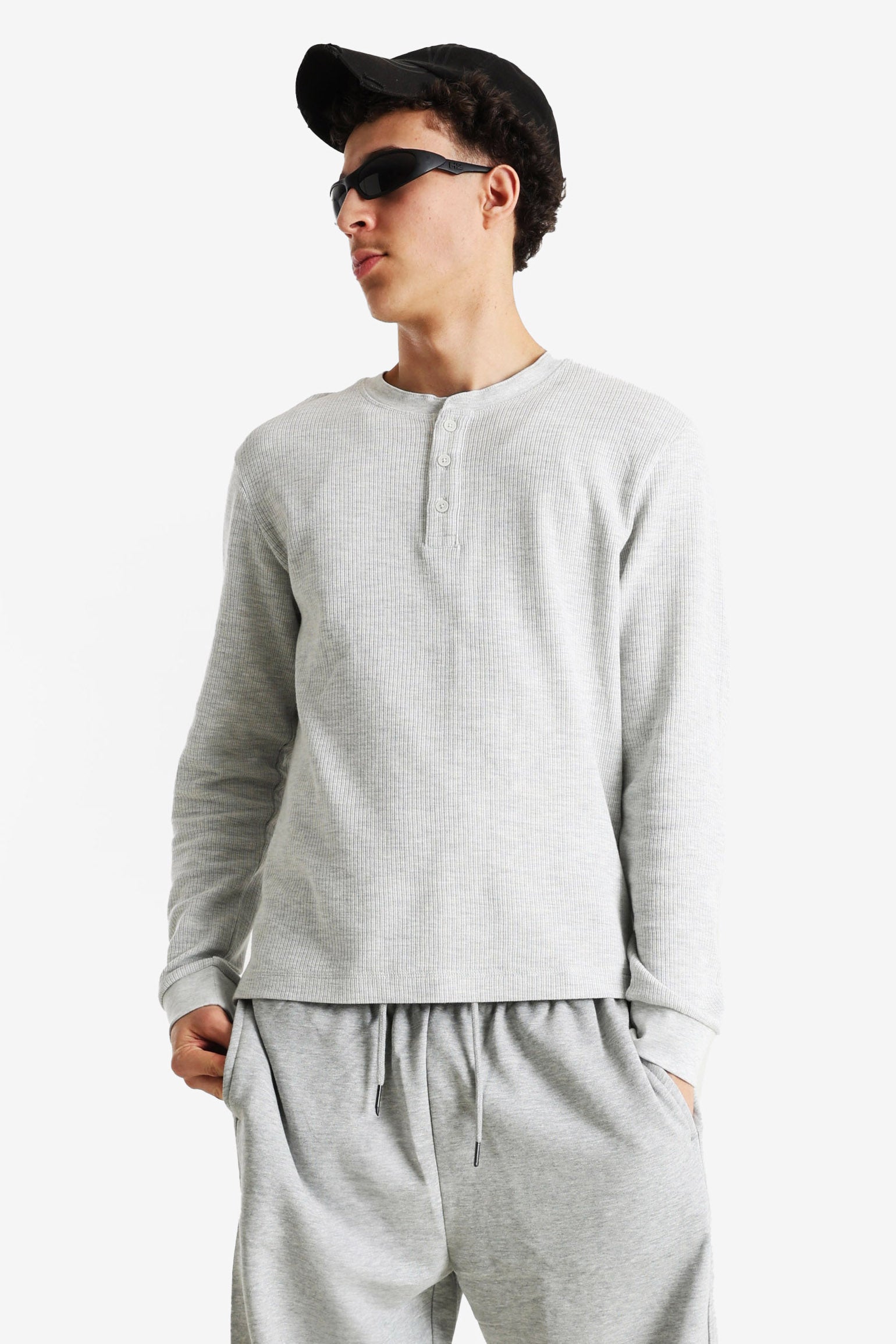 JORNIAGARA Langarmshirt - Light Grey Heather