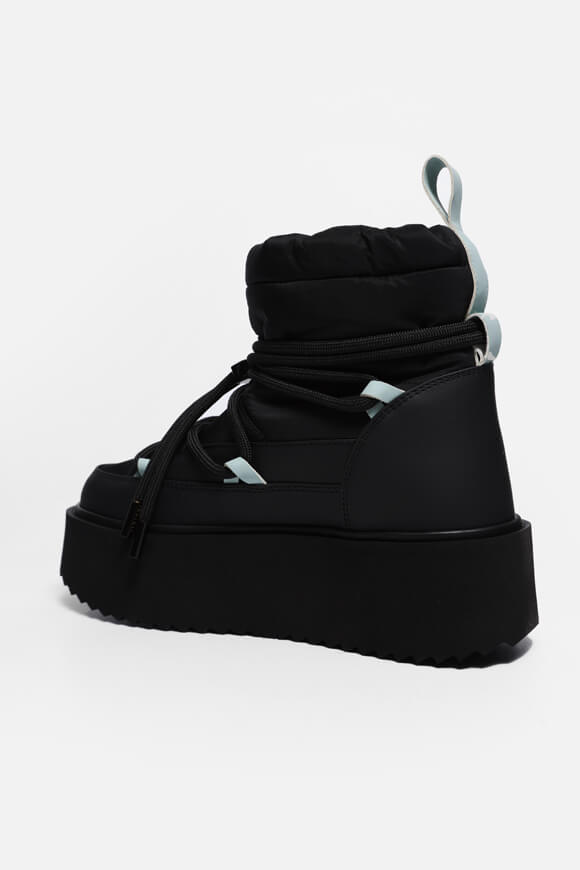 Technical lined platform ankle boot - Black