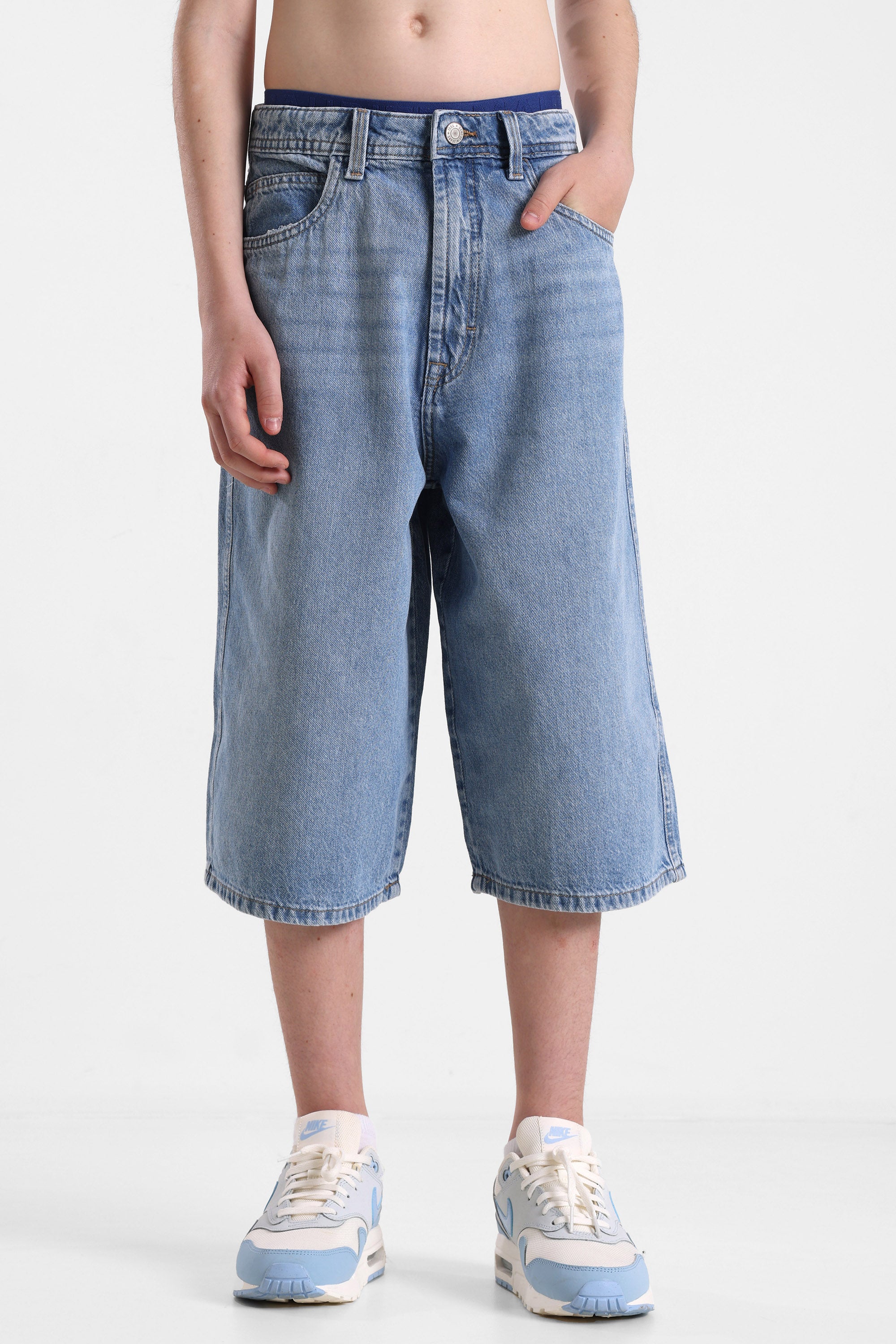 NKMBEN Jeans Bermudashorts - Light Blue Denim