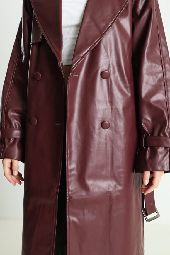 Trenchcoat en similicuir - Bordeaux